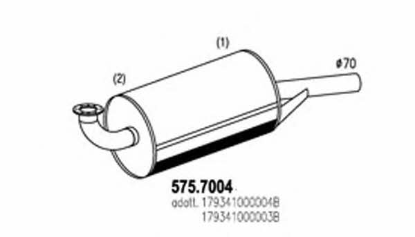 Asso 575.7004 Middle-/End Silencer 5757004: Buy near me in Poland at 2407.PL - Good price!