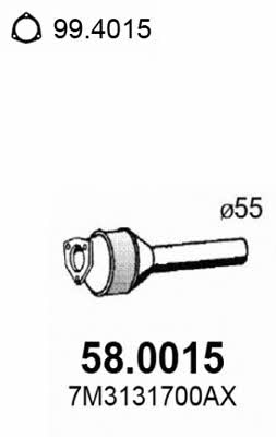Asso 58.0015 Catalytic Converter 580015: Buy near me in Poland at 2407.PL - Good price!
