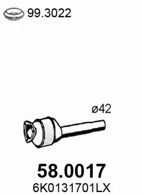 Asso 58.0017 Catalytic Converter 580017: Buy near me in Poland at 2407.PL - Good price!