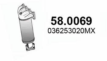 Asso 58.0069 Catalytic Converter 580069: Buy near me in Poland at 2407.PL - Good price!