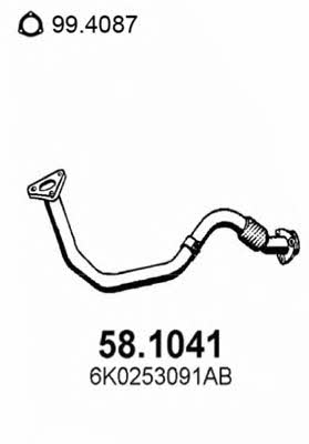 Asso 58.1041 Exhaust pipe 581041: Buy near me in Poland at 2407.PL - Good price!