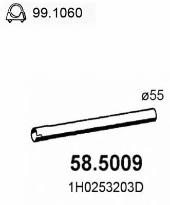 Asso 58.5009 Выхлопная труба 585009: Отличная цена - Купить в Польше на 2407.PL!
