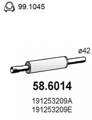 Asso 58.6014 Central silencer 586014: Buy near me at 2407.PL in Poland at an Affordable price!
