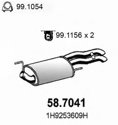 Asso 58.7041 End Silencer 587041: Buy near me in Poland at 2407.PL - Good price!