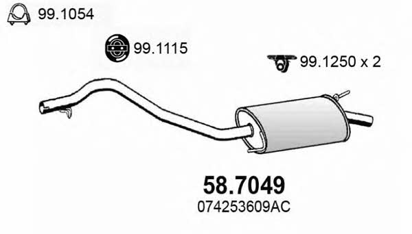 Asso 58.7049 End Silencer 587049: Buy near me in Poland at 2407.PL - Good price!