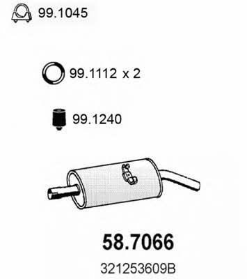 Asso 58.7066 End Silencer 587066: Buy near me in Poland at 2407.PL - Good price!