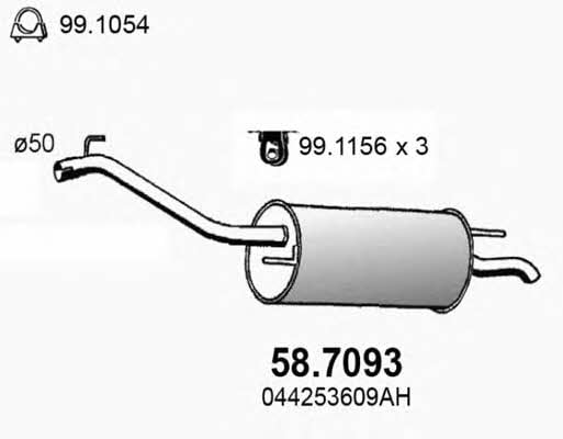 Asso 58.7093 End Silencer 587093: Buy near me at 2407.PL in Poland at an Affordable price!