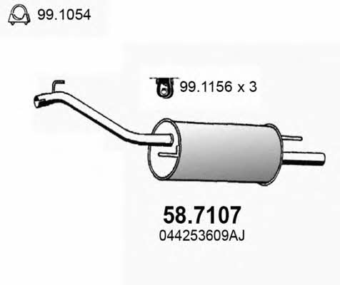 Asso 58.7107 End Silencer 587107: Buy near me in Poland at 2407.PL - Good price!
