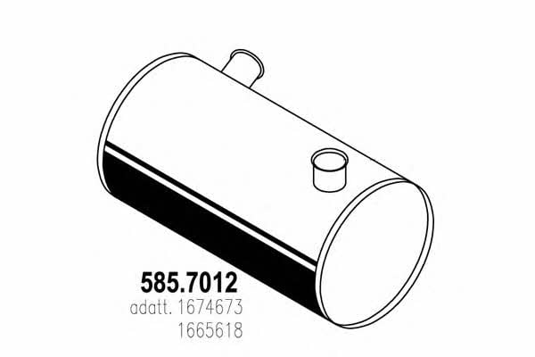 Asso 585.7012 Middle-/End Silencer 5857012: Buy near me in Poland at 2407.PL - Good price!
