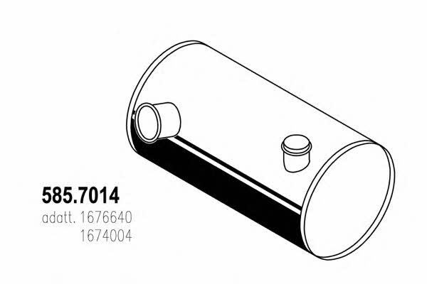 Asso 585.7014 Middle-/End Silencer 5857014: Buy near me in Poland at 2407.PL - Good price!