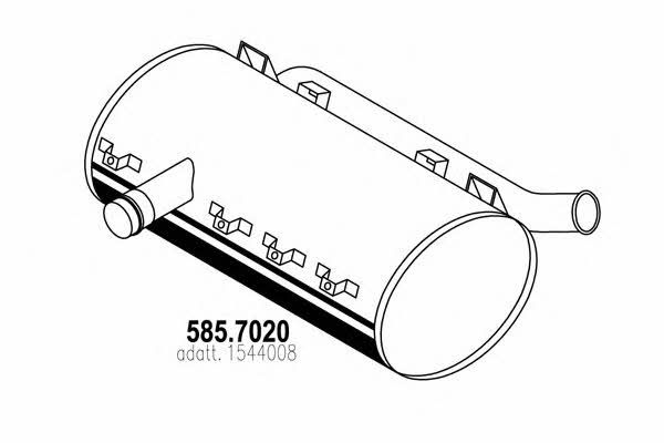 Asso 585.7020 Middle-/End Silencer 5857020: Buy near me in Poland at 2407.PL - Good price!