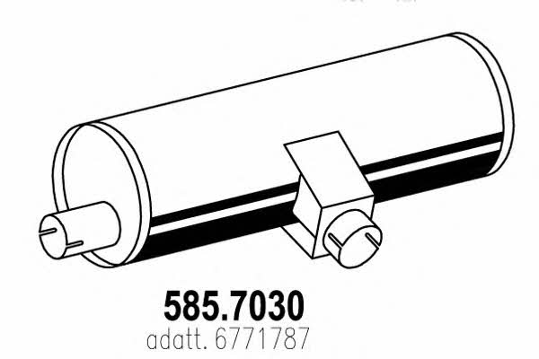 Asso 585.7030 Средний конечный глушитель ОГ 5857030: Купить в Польше - Отличная цена на 2407.PL!