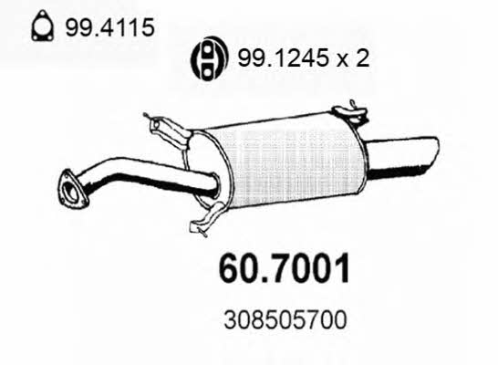 Asso 60.7001 End Silencer 607001: Buy near me in Poland at 2407.PL - Good price!