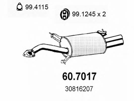 Asso 60.7017 End Silencer 607017: Buy near me in Poland at 2407.PL - Good price!