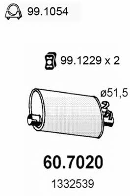 Asso 60.7020 End Silencer 607020: Buy near me in Poland at 2407.PL - Good price!
