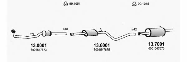 Asso ART3096 Exhaust system ART3096: Buy near me in Poland at 2407.PL - Good price!