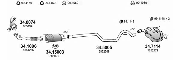  ART3560 Exhaust system ART3560: Buy near me in Poland at 2407.PL - Good price!