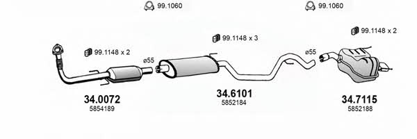  ART3564 Система випуску відпрацьованих газів ART3564: Приваблива ціна - Купити у Польщі на 2407.PL!