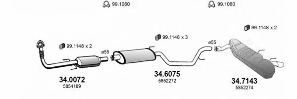  ART3566 Exhaust system ART3566: Buy near me in Poland at 2407.PL - Good price!