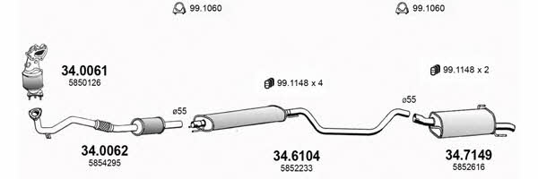  ART3585 Exhaust system ART3585: Buy near me in Poland at 2407.PL - Good price!