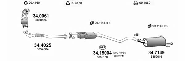 ART3586 Exhaust system ART3586: Buy near me in Poland at 2407.PL - Good price!