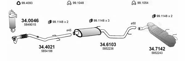  ART3588 Exhaust system ART3588: Buy near me in Poland at 2407.PL - Good price!