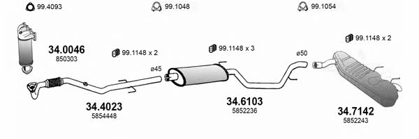 Asso ART3589 Exhaust system ART3589: Buy near me at 2407.PL in Poland at an Affordable price!