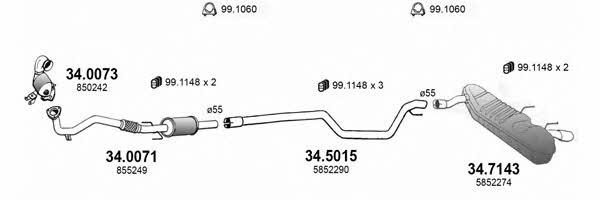 Asso ART3590 Exhaust system ART3590: Buy near me at 2407.PL in Poland at an Affordable price!