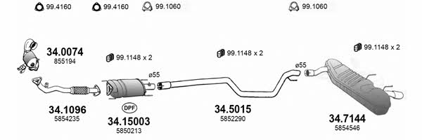  ART3591 Exhaust system ART3591: Buy near me in Poland at 2407.PL - Good price!