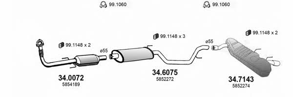 Asso ART3592 Система випуску відпрацьованих газів ART3592: Приваблива ціна - Купити у Польщі на 2407.PL!