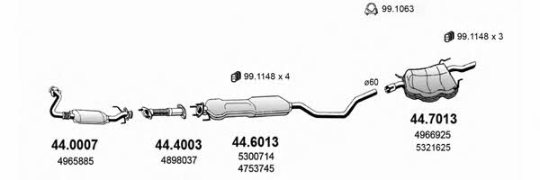  ART3597 Exhaust system ART3597: Buy near me in Poland at 2407.PL - Good price!