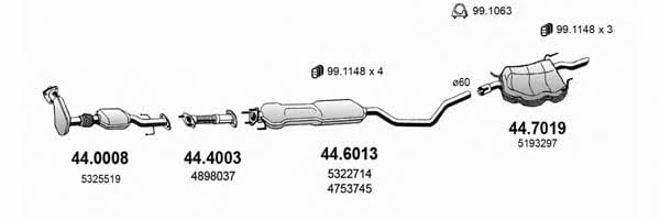  ART3598 Exhaust system ART3598: Buy near me in Poland at 2407.PL - Good price!