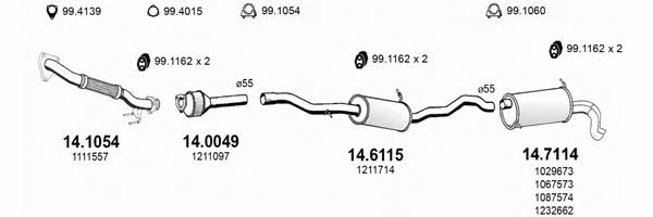  ART3608 Exhaust system ART3608: Buy near me in Poland at 2407.PL - Good price!