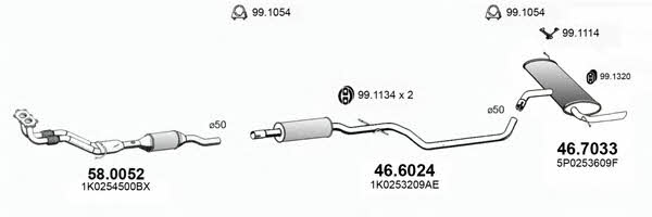 Asso ART3614 Exhaust system ART3614: Buy near me in Poland at 2407.PL - Good price!