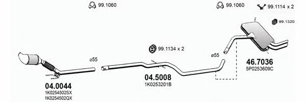  ART3620 Exhaust system ART3620: Buy near me in Poland at 2407.PL - Good price!