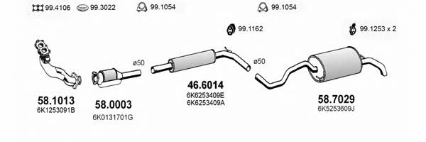 ART3625 Asso Exhaust system