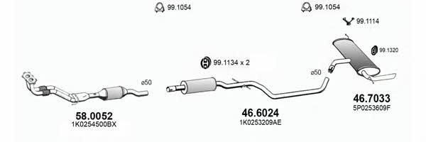 Asso ART3652 Exhaust system ART3652: Buy near me in Poland at 2407.PL - Good price!