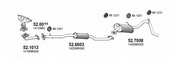  ART3705 Exhaust system ART3705: Buy near me in Poland at 2407.PL - Good price!