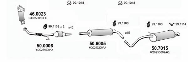  ART3721 Exhaust system ART3721: Buy near me in Poland at 2407.PL - Good price!