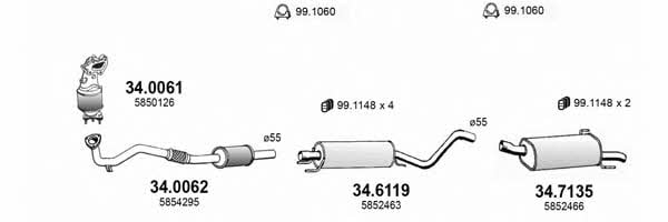 Asso ART3114 Система випуску відпрацьованих газів ART3114: Приваблива ціна - Купити у Польщі на 2407.PL!