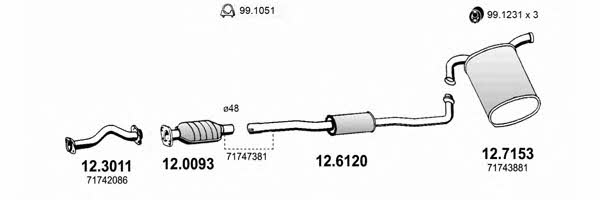 Asso ART3117 Exhaust system ART3117: Buy near me in Poland at 2407.PL - Good price!