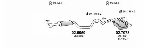 Asso ART3140 Exhaust system ART3140: Buy near me in Poland at 2407.PL - Good price!