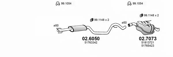 Asso ART3142 Exhaust system ART3142: Buy near me in Poland at 2407.PL - Good price!