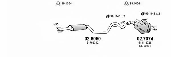 Asso ART3143 Exhaust system ART3143: Buy near me at 2407.PL in Poland at an Affordable price!
