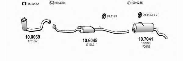 Asso ART3223 Exhaust system ART3223: Buy near me in Poland at 2407.PL - Good price!