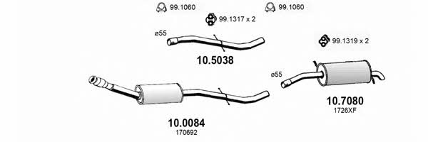 Asso ART3254 Exhaust system ART3254: Buy near me in Poland at 2407.PL - Good price!
