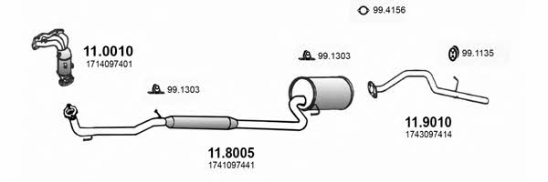 Asso ART3293 Exhaust system ART3293: Buy near me in Poland at 2407.PL - Good price!