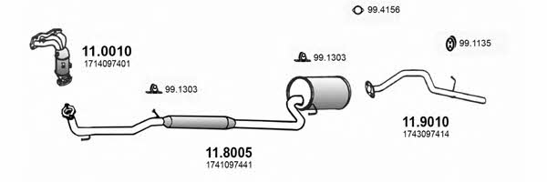 Asso ART3296 Exhaust system ART3296: Buy near me in Poland at 2407.PL - Good price!