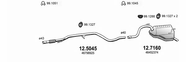 Asso ART3317 Exhaust system ART3317: Buy near me in Poland at 2407.PL - Good price!