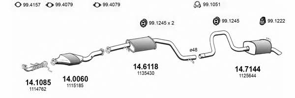  ART3339 Exhaust system ART3339: Buy near me in Poland at 2407.PL - Good price!